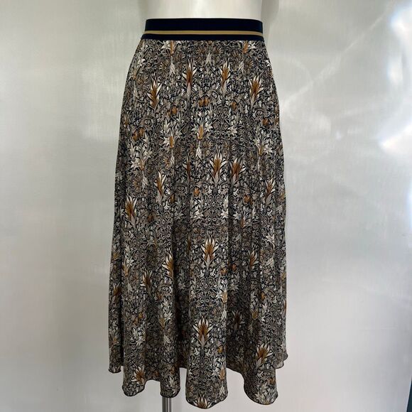 H&M x Morris & Co pleated floral midi skirt - Picture 7 of 8